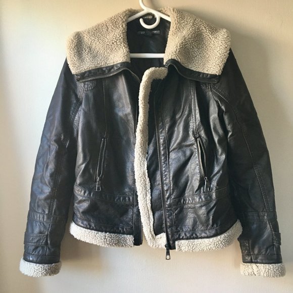 Warm brown aviator jacket - Picture 3 of 12